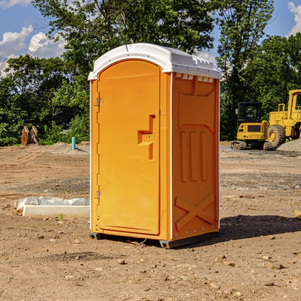 how often are the portable restrooms cleaned and serviced during a rental period in Utica Indiana